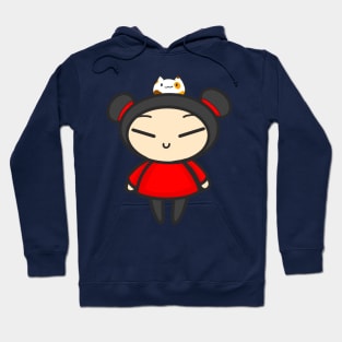 Pucca with a Cat Hoodie